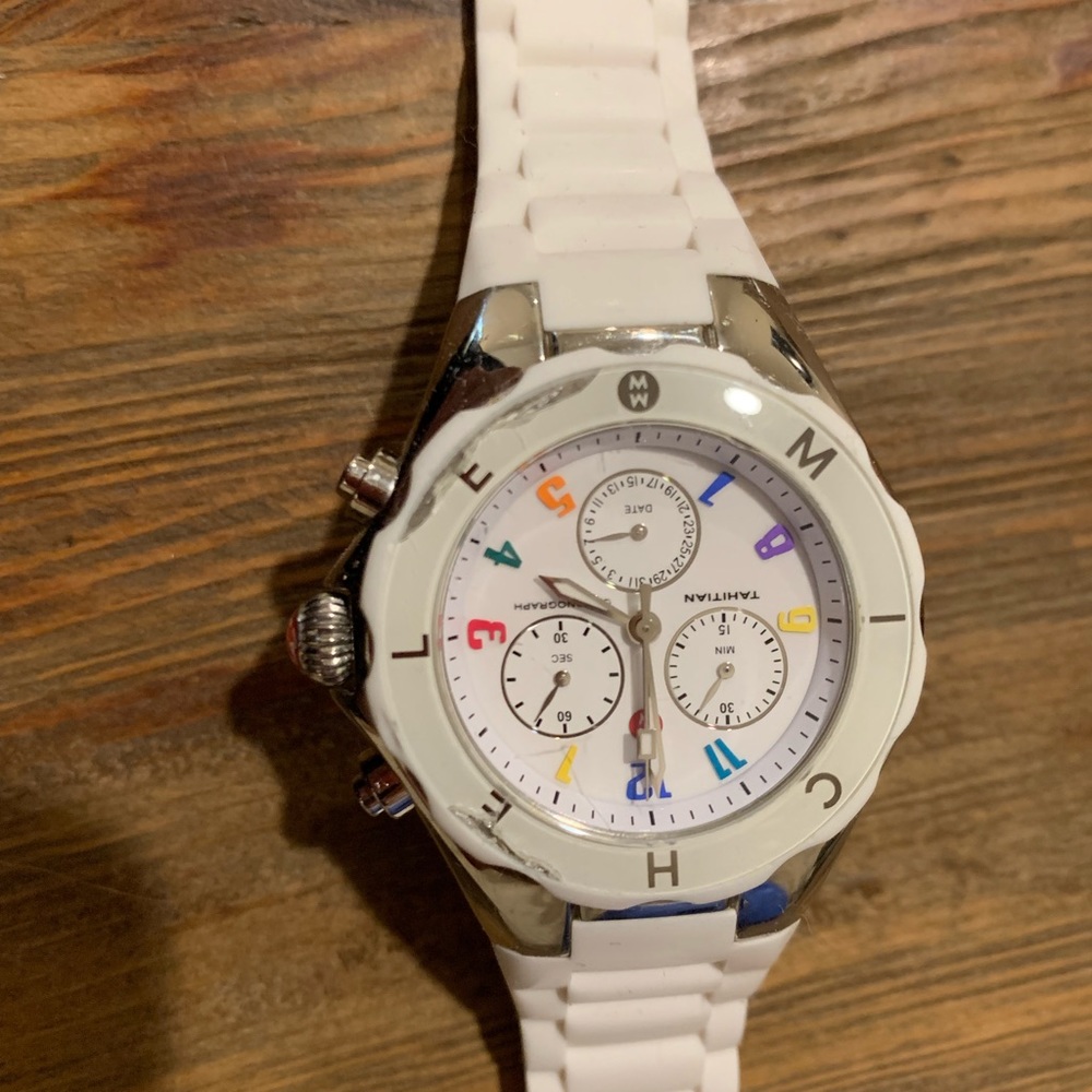 Michelle white Tahitian Jelly bean watch